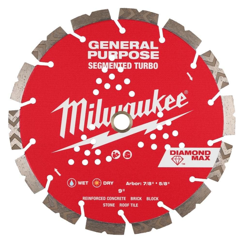 Milwaukee Electric - 9 INCH Diamond MAX Segmented Turbo GE
