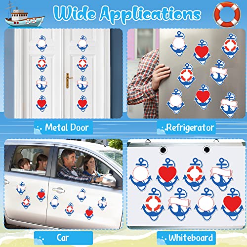 8 Pcs Cruise Ship Door Decorations Anchor Cruise Door Magnets Car Magnet Stickers Fridge Door Magnets Decor For Carnival Cruise Refrigerator Door #TOP3