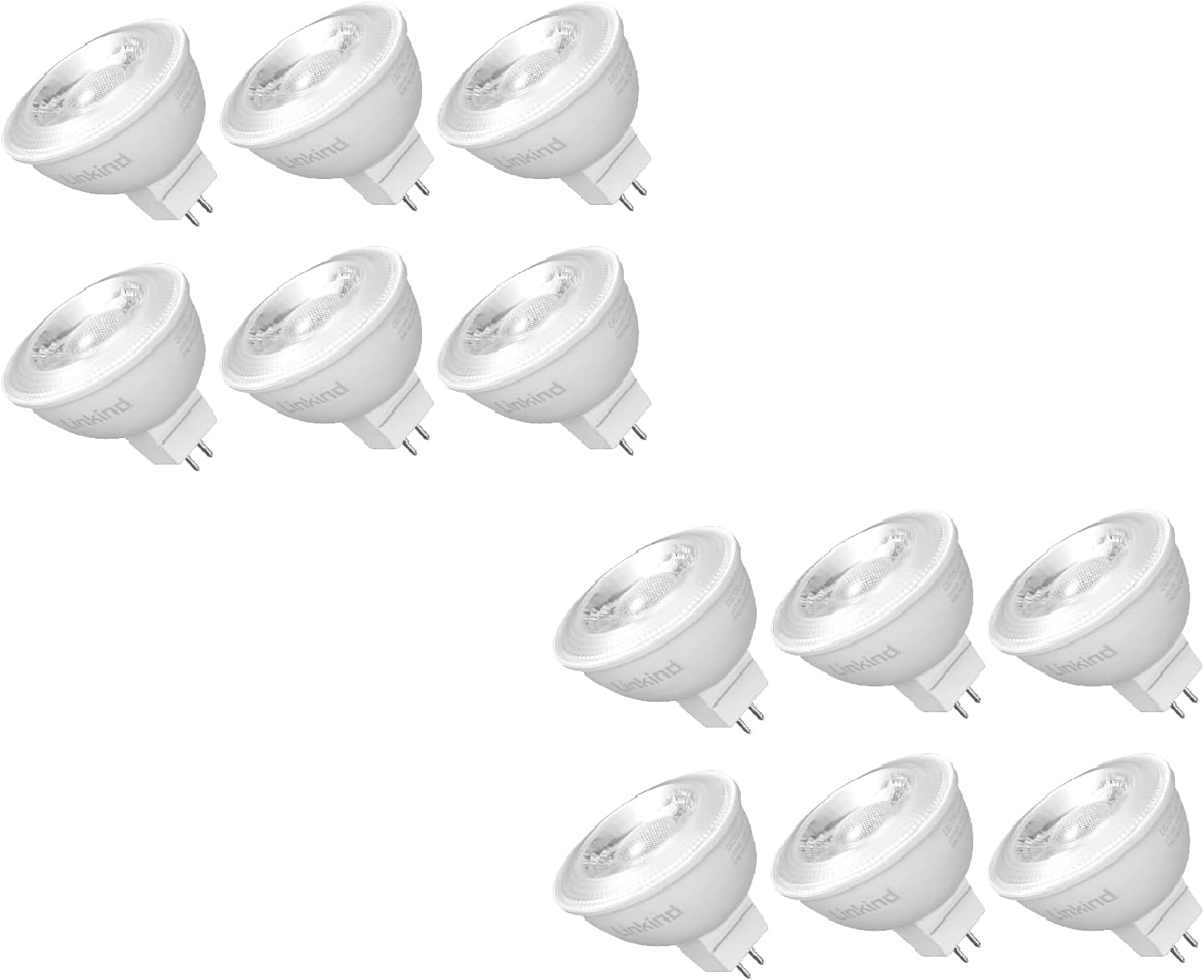 Linkind MR16 LED Bulbs Dimmable, GU5.3 3000K Soft White & 5000K