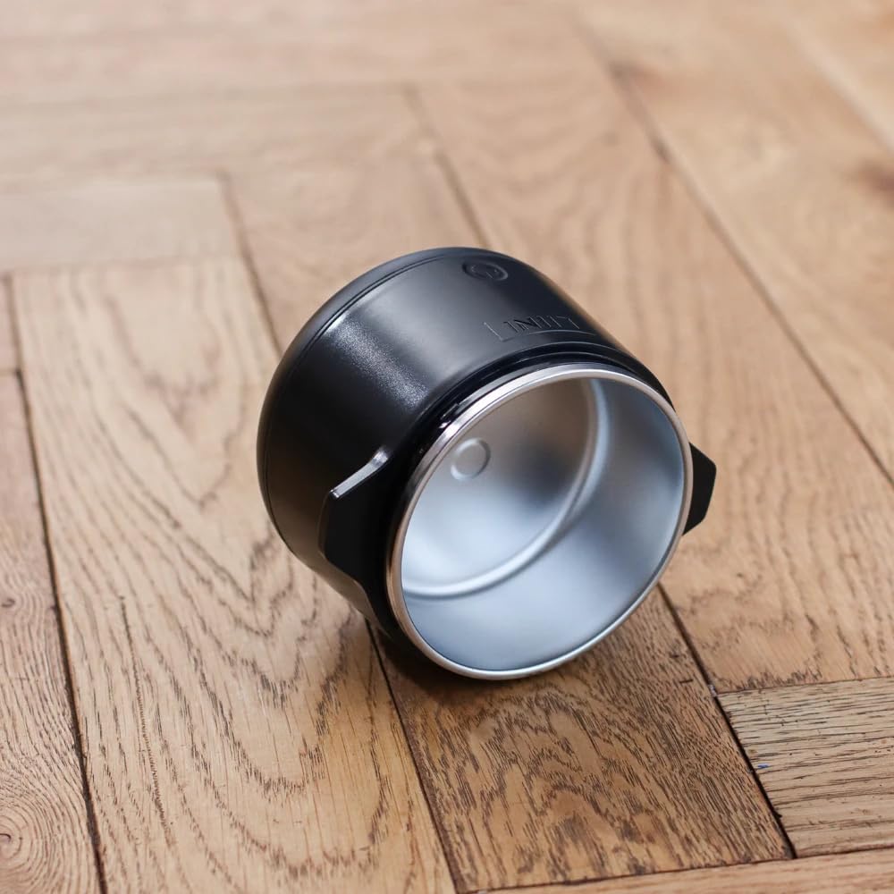LIINI® 2.0 PRO Breiwärmer schwarz – Akku Babybreiwärmer, 50W, 10'000 mAh, Erwärmen per Knopfdruck, IP66, auslaufsicher, Edelstahlplatte, BPA-frei, USB-C Aluminiumkabel