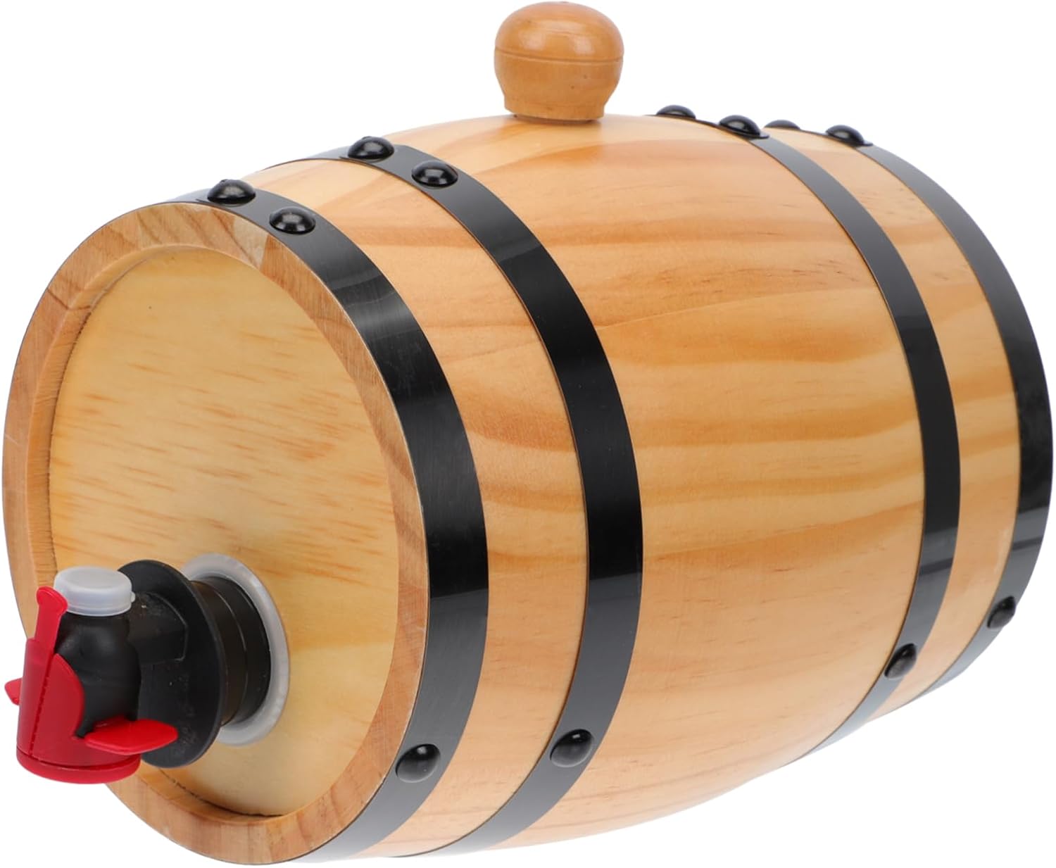 1pc Oak Whiskey for Home Bar Rustic Beverage Storage Bucket for Beer Wine and Spirits for Self-brewing and Capacity