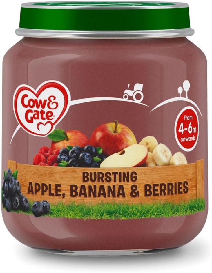 Cow & Gate Bursting Apple, Banana & Berries from 4-6m Onwards 125g