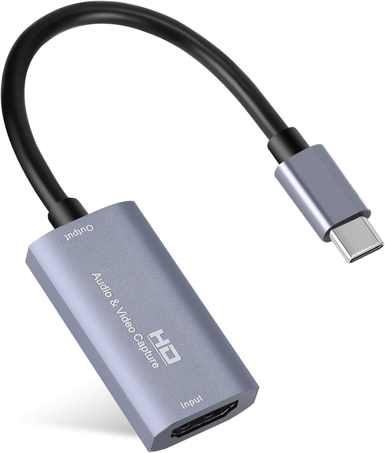 4k Video Capture Card, Audio Capture Card for Game Capture, HDMI to USB C Capture Card for Mac OS Teaching Recording, Game Capture Card with USB C Adapter to Adjust PS 4, Switch, X-box, Game Live