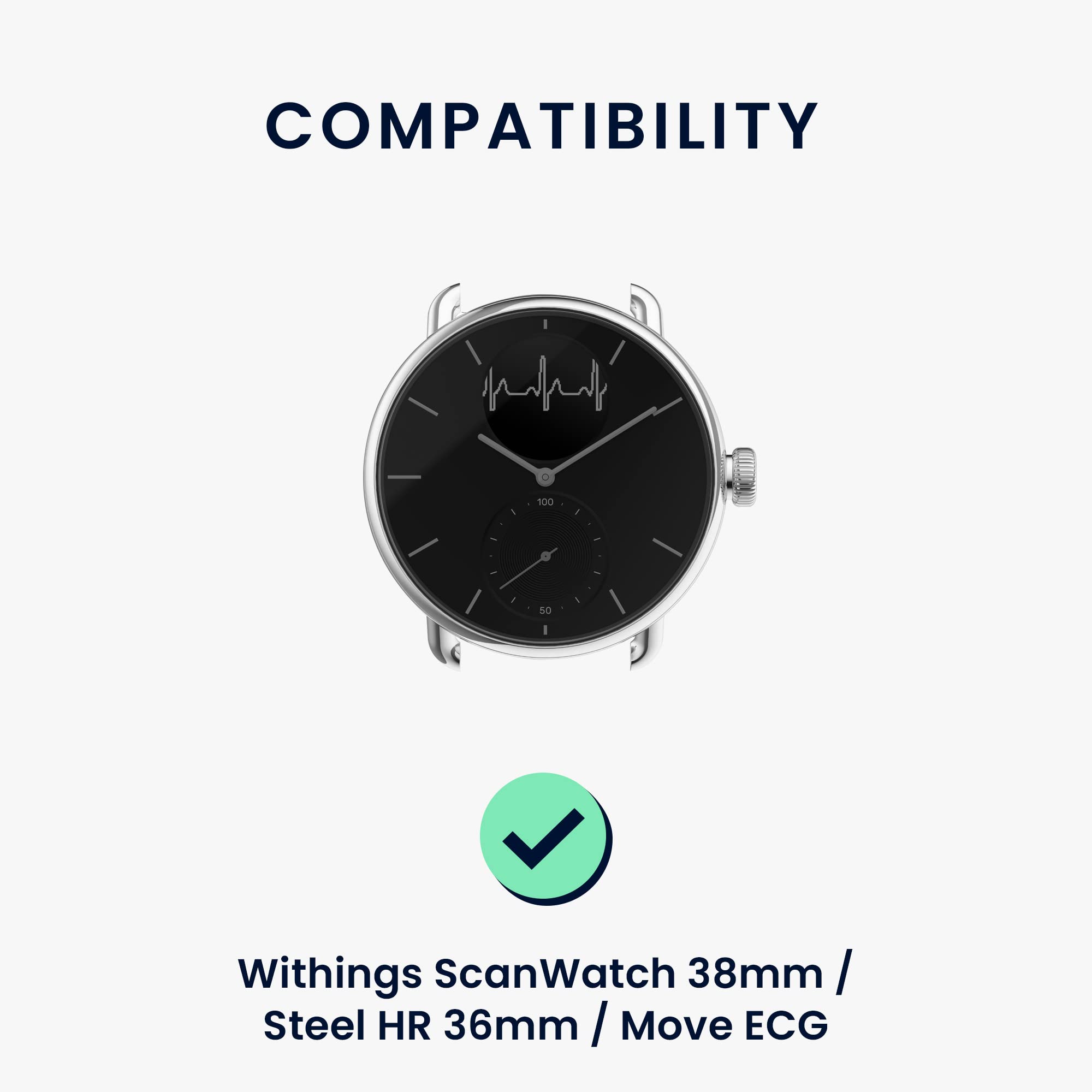 Amazon.co.jp: kwmobile 2x 交換バンド Withings ScanWatch 38mm 