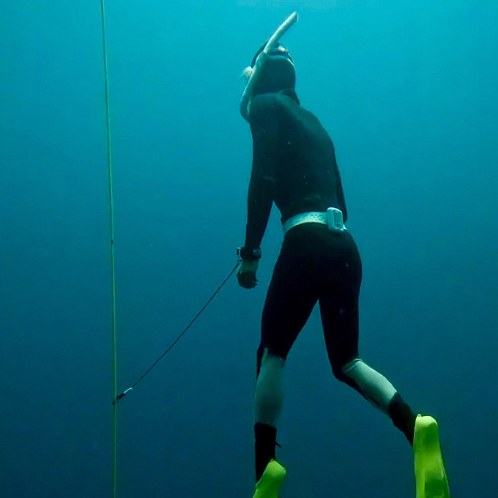 Cuerda de buceo libre con 316 sin deslustre para un entrenamiento profundo en el mar contra la pérdida, cuerda de poliamida permanente, línea de otoño