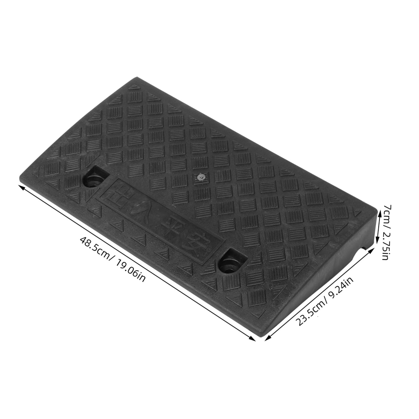 Happyyami Rampa Portatile in Plastica e Gomma Nera Antiscivolo Resistente alla Deformazione come Tappetino per Soglia Casa o Rampa per Gradino Disabili Facile da Usare