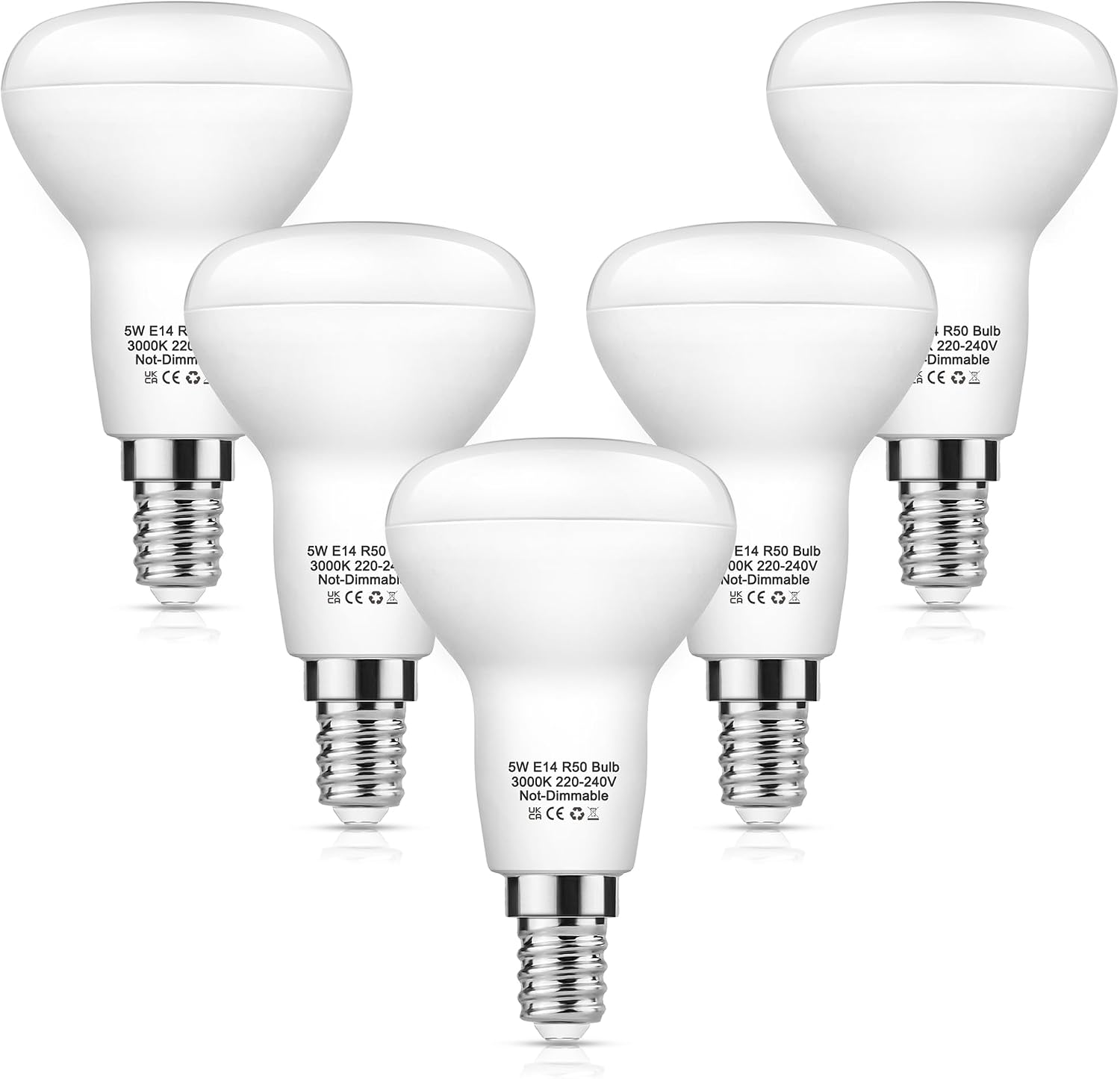 EvaStary E14 LED Warm White 5 W R50 Reflector Bulb Replacement 40 W Bulb