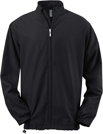Ashworth 5378 Mens Full-Zip Lined Wind Jacket - Black - 4XL