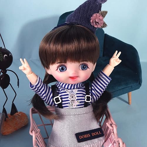 Miniatura 3 de UCanaan Bjd Dolls 18 SD Dolls 18 Ball Jointed Doll DIY Fashion Dolls con trajes completos, 3 pares de manos, 3 ojos intercambiables, soporte y caja