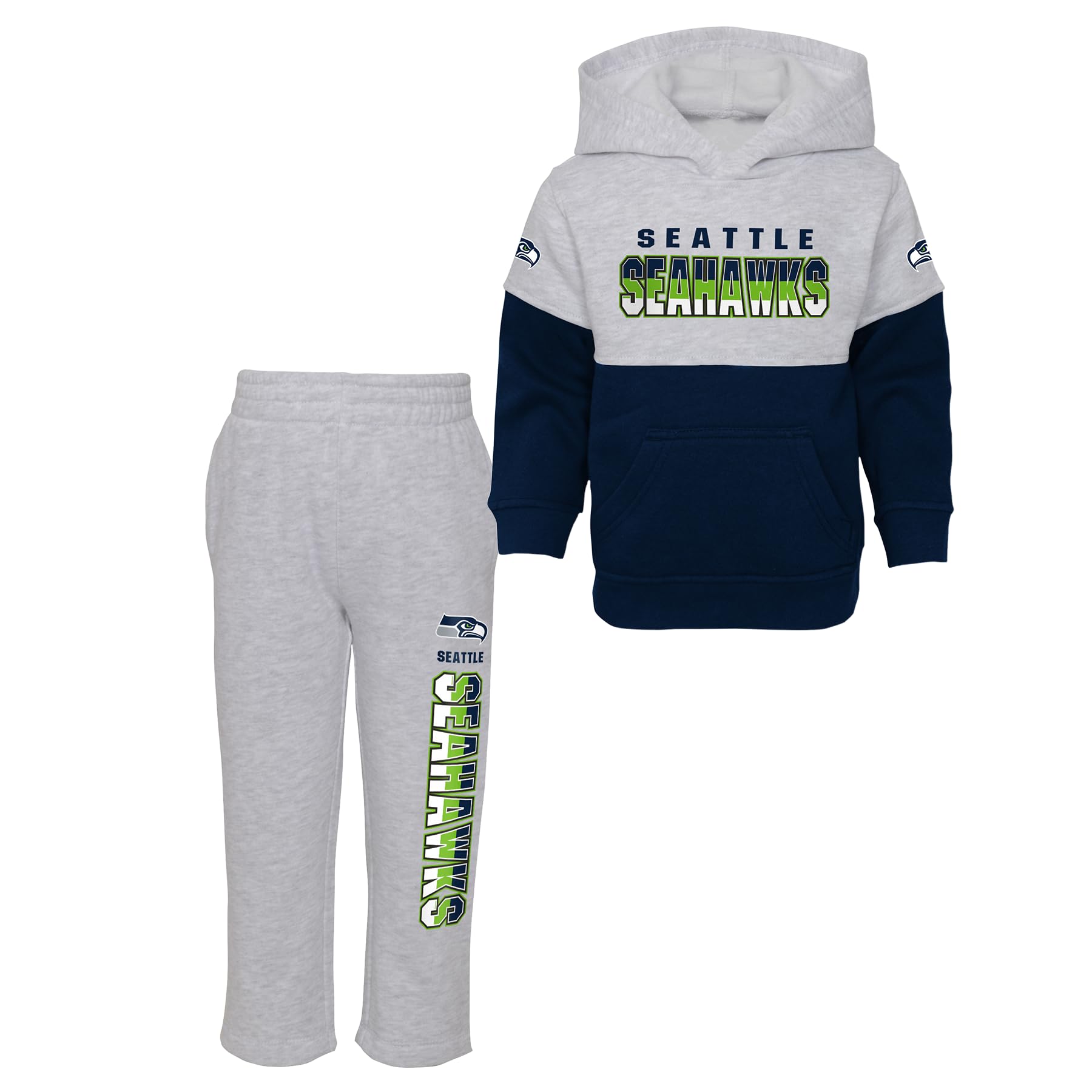 NFL Unisex Baby PLAYMAKER FLEECE SET, Grey/Navy/Green, 18 Months EU