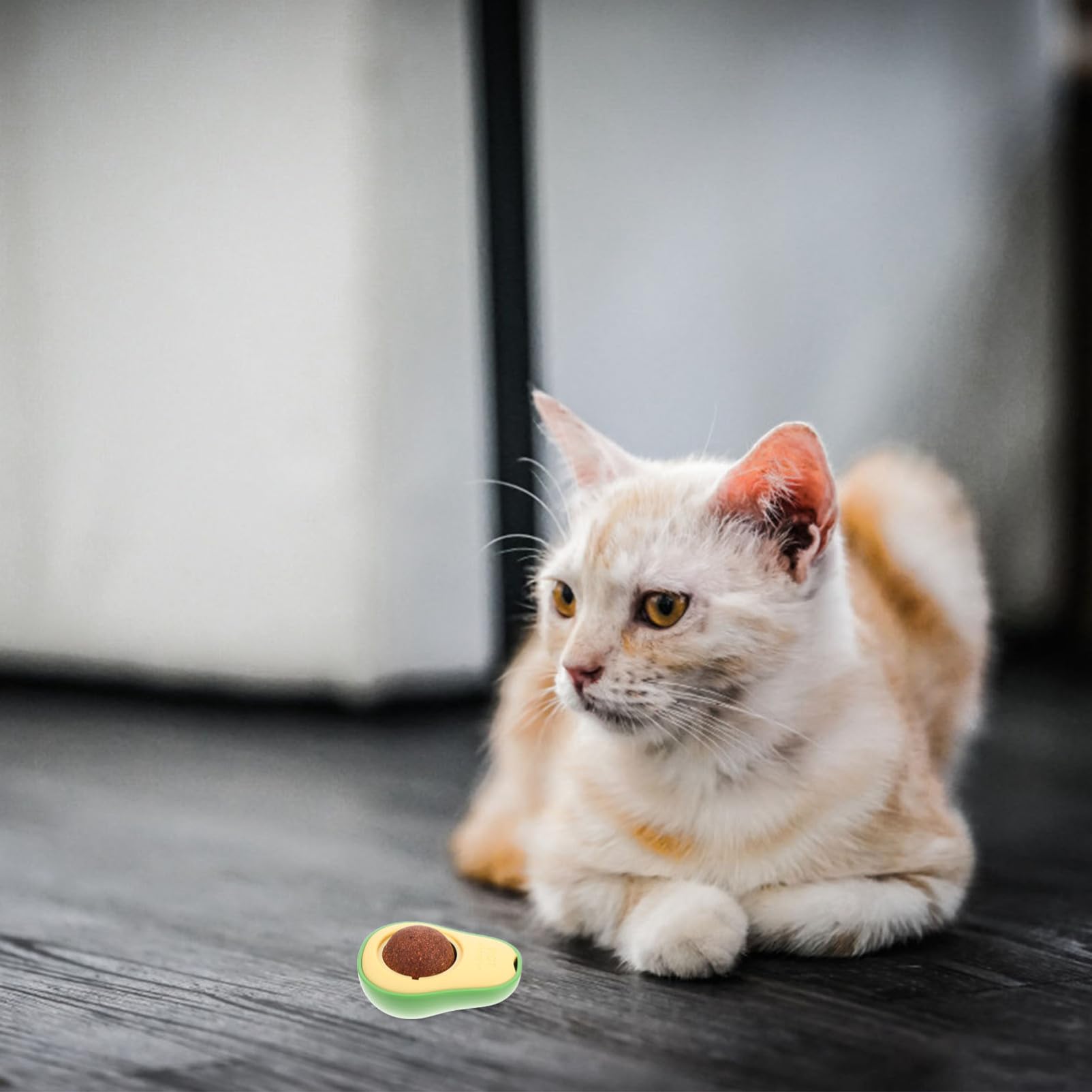 VANZACK 6pezzi Giocattoli Per Gatti Forma Di Avocado Con Catnip Giocattoli Interattivi Per Masticare e Divertirsi Per Gattini e Gatti Adulti Verde