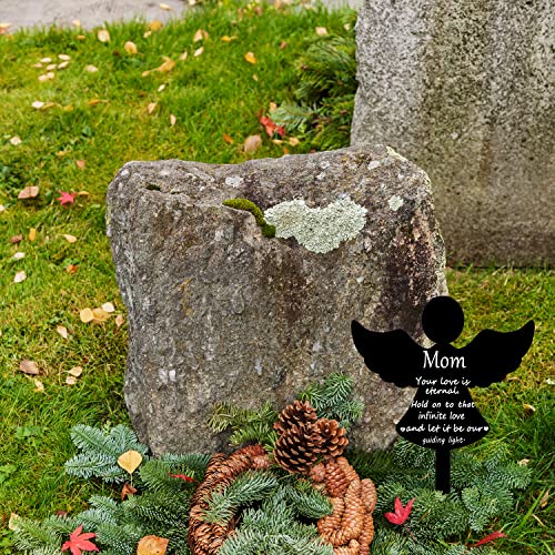 Cemetery Memorial Stakes,Cemetery Grave Plaque Stake Markers,Memorial Angel Plaques For Outdoors Sympathy Garden Stake Acrylic Grave Stake Waterproof Garden Grave Decorations For Cemetery Yard #TOP4