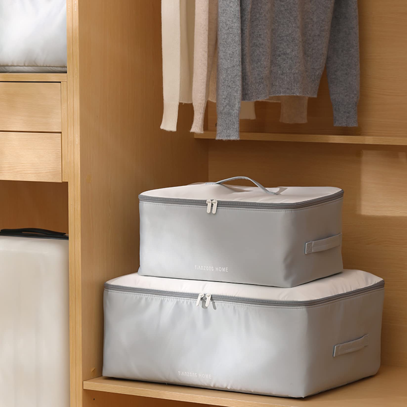 Amazon｜MJKQ9 ふとん収納袋 大容量 衣装ケース XXL*2 布団 収納袋