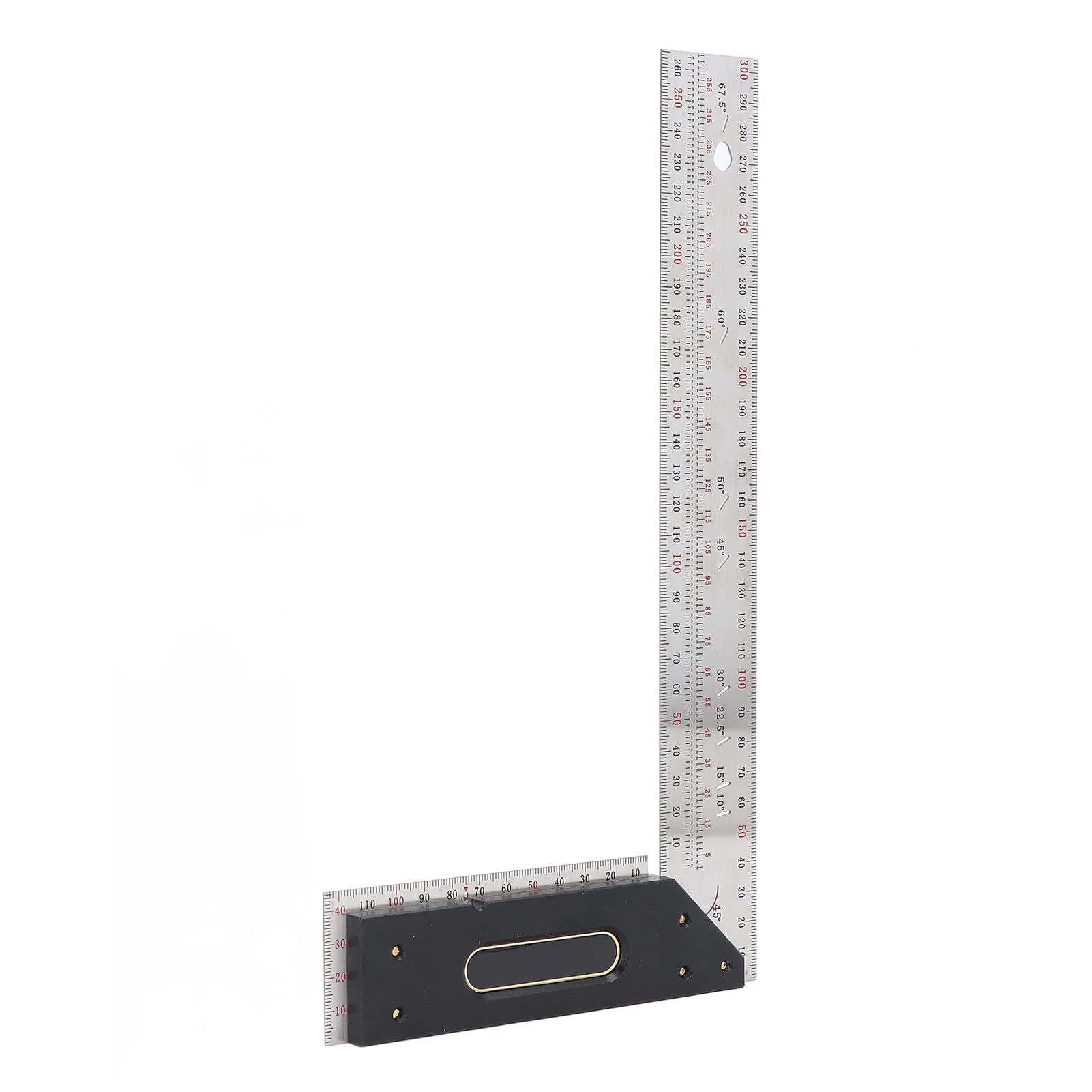 Righello di misurazione a L di alta precisione in acciaio inossidabile per marcatura e misurazione di precisione, ideale per progetti di fai da te e lavorazione del legno (300 mm)