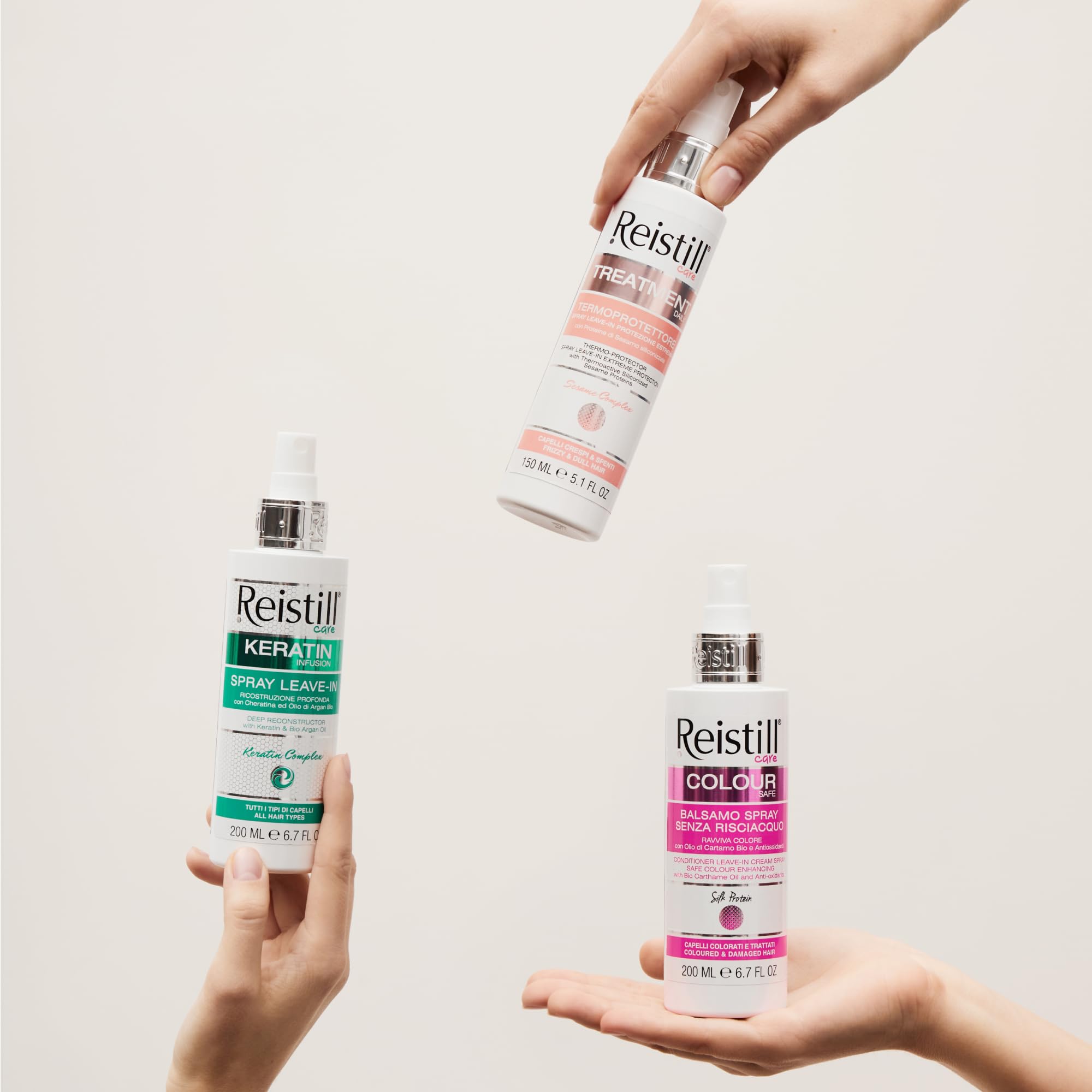 Spray Termoprotettore Capelli Leave-In, Protegge Dal Calore, Ammorbidisce e Nutre, per Tutti i Tipi Di Capelli, con Proteine Di Sesamo 150 ml