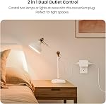 TREATLIFE 2 in 1 Dimmer Plug with Remote, Wireless Remote Control Outlet, Up to 100FT Range, Plug-in Dimmer Switch for Dimmable Bulbs, String Lights, Max Power 300W