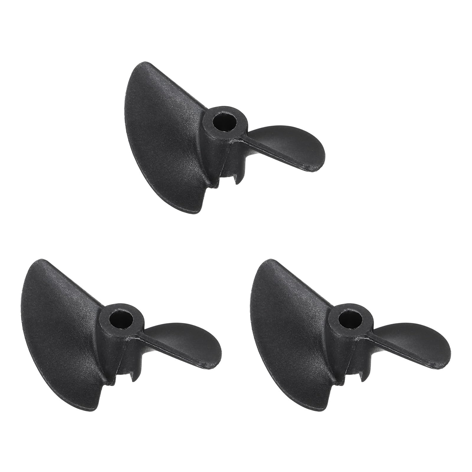 sourcing map 2pcs RC Boat Propeller, 2 Blades Propellers 3.17mm Hole Dia 30mm OD 1.4mm Pitch CCW Clockwise Rotating Drill Propeller for RC Boat, DIY Ship Model, Black