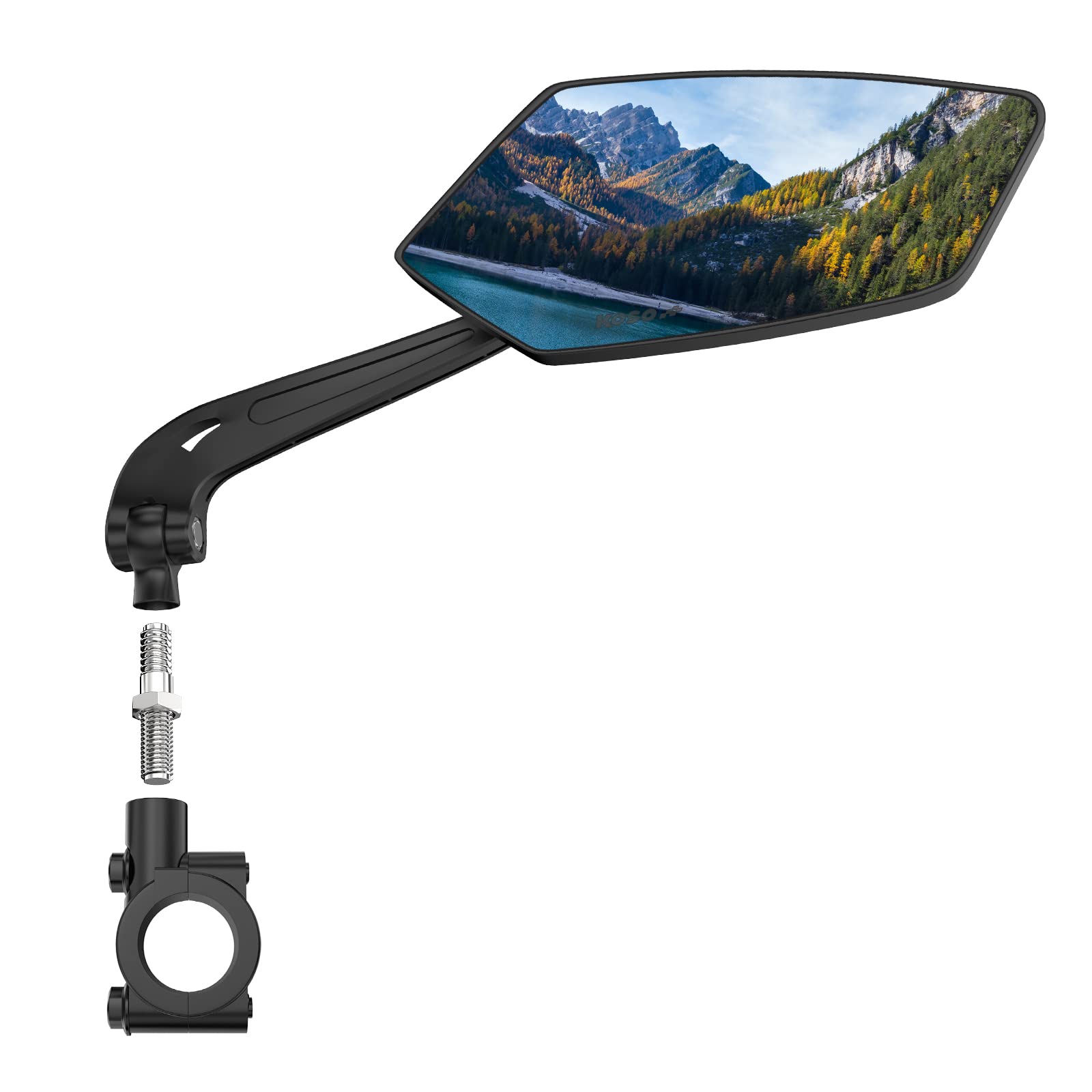 Specchietto Retrovisore 360° Regolabile Per Bici, Monopattini E Moto - Diametro 8cm, Montaggio Senza Attrezzi - Foto 2