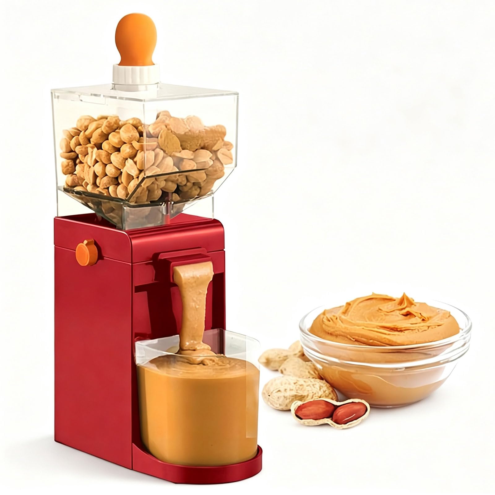 Máquina Para Hacer Mantequilla De Frutos Secos Rojos, Molinillo Eléctrico Para Cacahuetes, Almendras, Anacardos, Nueces Y Avellanas, Herramienta De Cocina Compacta Para Untar En Casa.