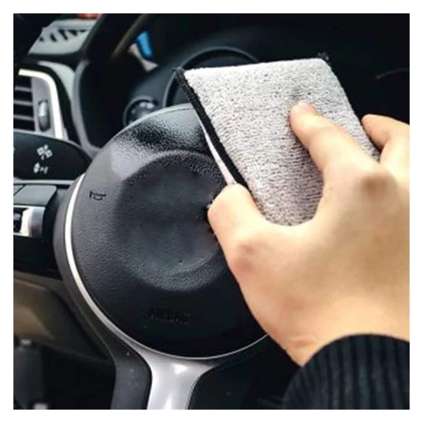 2/24 piezas Esponjas de microfibra suaves doble cara for limpieza cuero coche, toallas for encerar y herramientas detallado automotriz(24pcs)