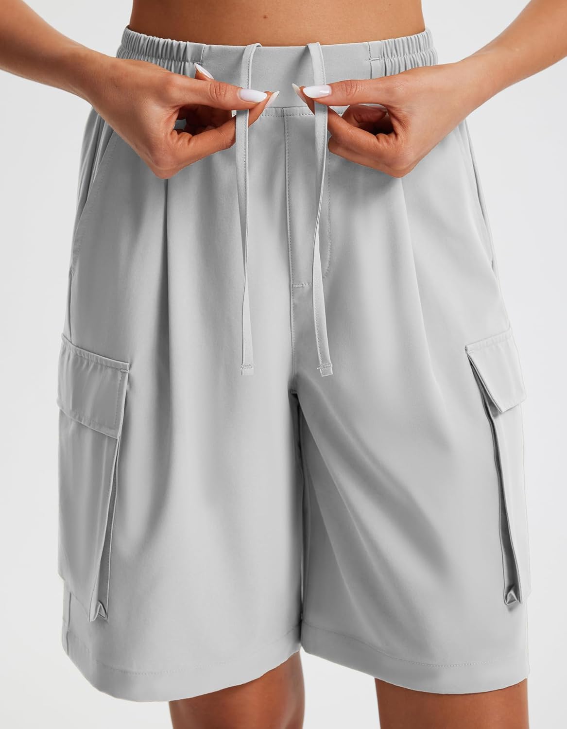 Libin Women's Hiking Cargo Shorts Wide Leg Bermuda Shorts Knee Length Lightweight Quick Dry Casual Short for Summer Travel - Image 5