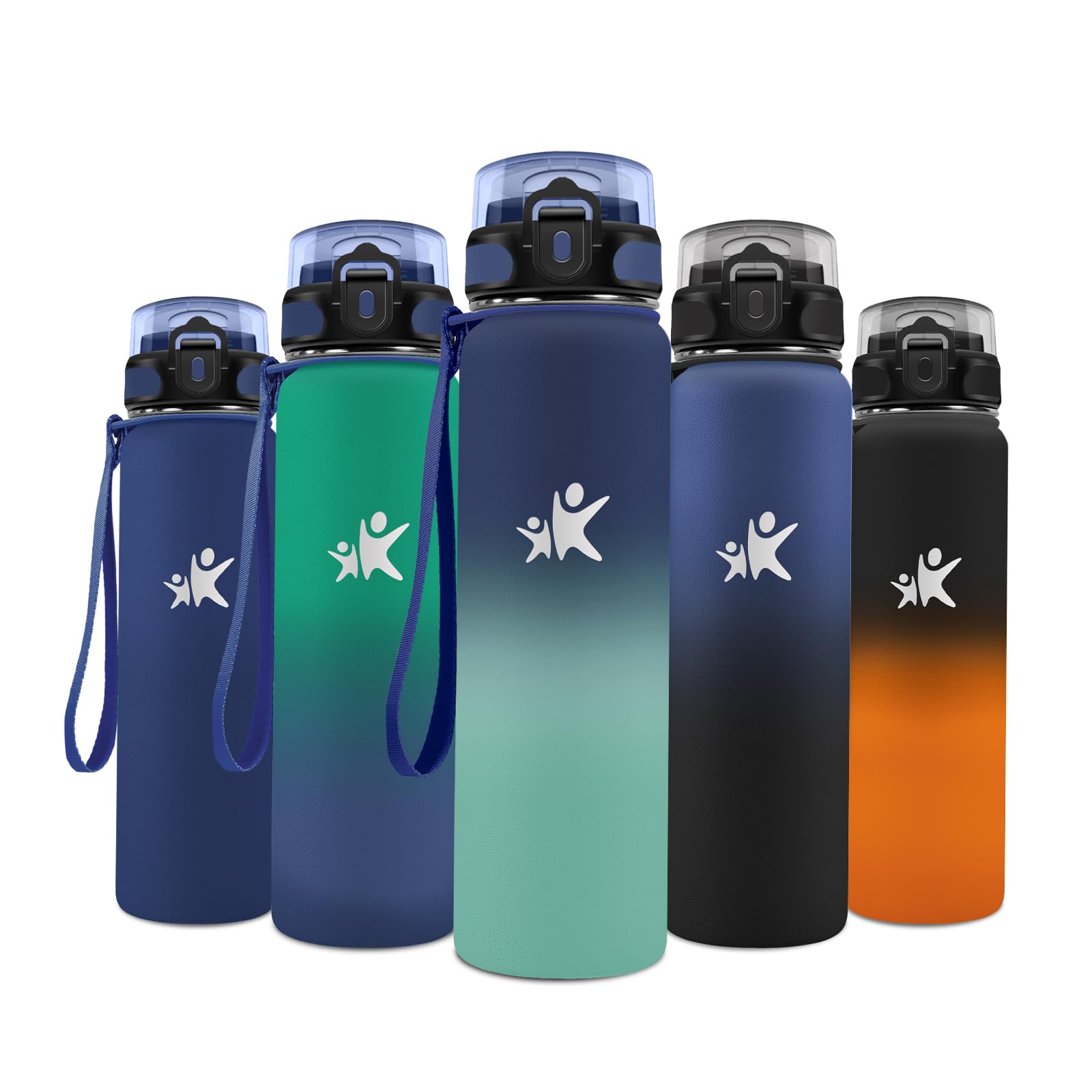 1L Thermal Water Bottle with Straw, BPA Free, Leakproof, Reusable for Gym, Bodybuilding, Travel