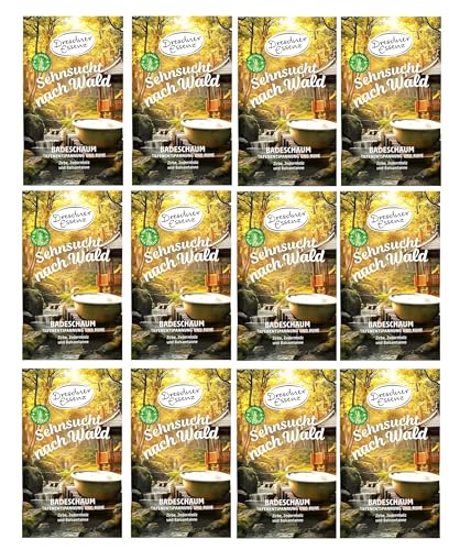12er Pack Dresdner Essenz Badeschaum Sehnsucht nach Wald 12x 60g