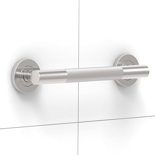 Miniatura 5 de AmeriLuck Barra de seguridad de baño de diseñador con agarre antideslizante Peened Grip, capacidad de carga de 500 libras compatible con ADA,