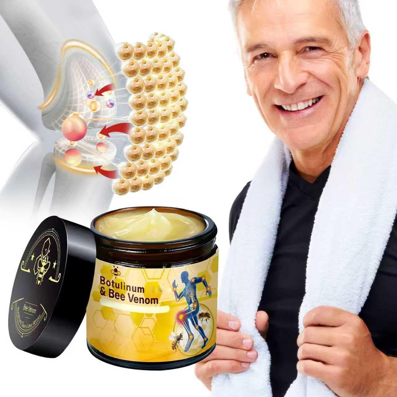 2 Pcs Botulinum Bee Venom Bone Healing Cream,Throughout Release Joint Activities Muscle Relief Massage Gel. - Image 3
