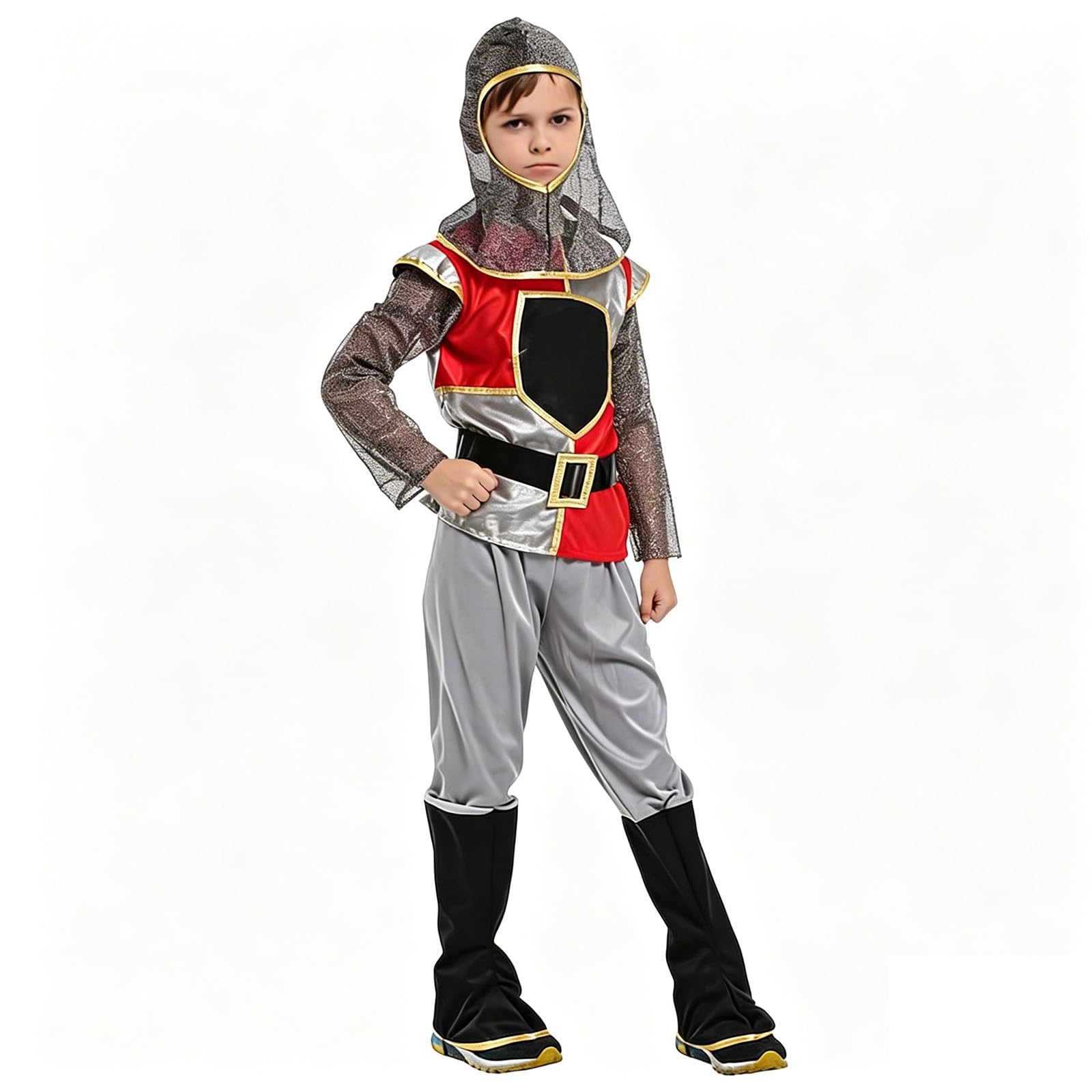 MaNMaNing Déguisement Enfant Historique Robe Élégante Détails Luxueux Broderies Dorées Cosplay Fête Médiévale Princesse Tenue Carnaval Déguisement Enfant Fille Historique