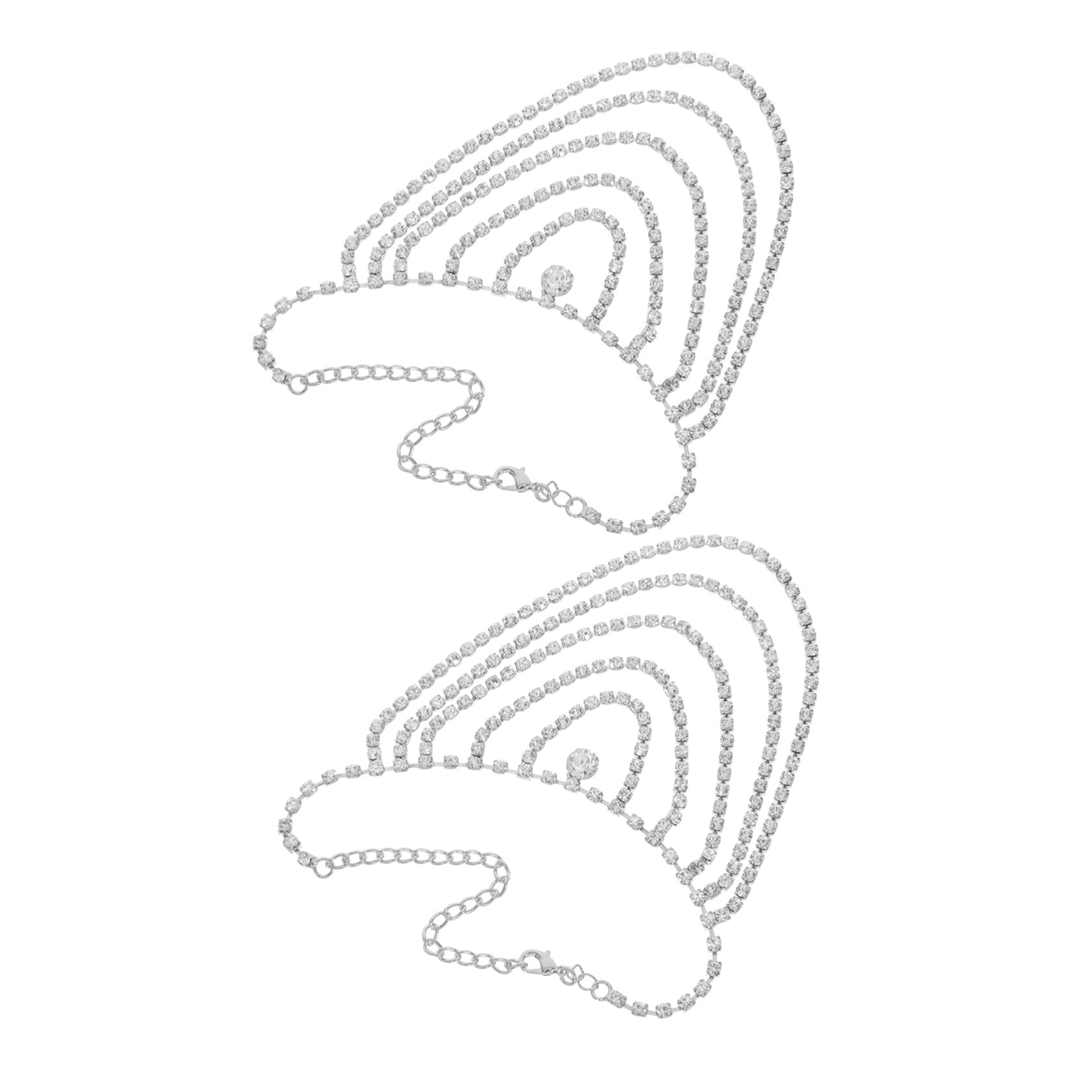 Pulseras tobilleras para mujer Healeved estilo multilayer con borlas 8