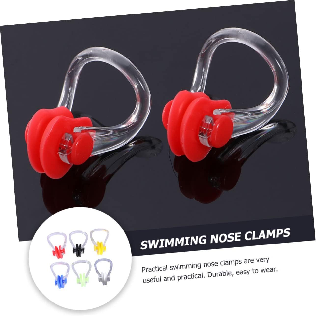 balacoo Swimming Silicone Nose Clip Goggles Pool Noise Cancelling Sleep Mask Fins Swimming Mouth Swim Nose Clip