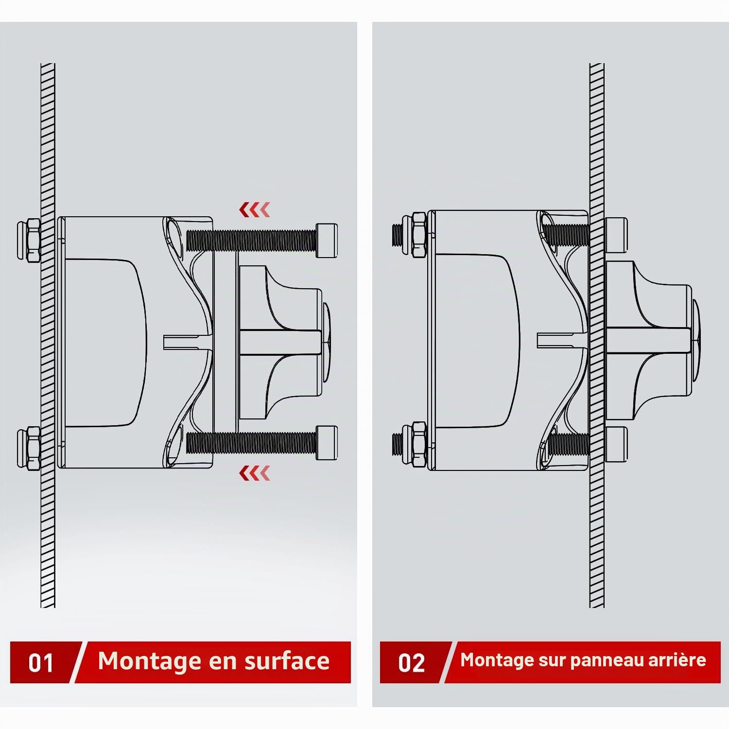 Coupe-batterie 12 V, interrupteur principal de batterie 12 V/24 V/48 V 275 A, interrupteur de batterie 12 V, étanche, pour bateau, moto, yacht, voiture, RV, ATV UTV（2pcs）