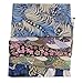 Produktbild Dough.Q Japanischer Stil Baumwollstoff meterware Stoffpaket, 5 Stück 50 x 50cm Nähstoffe Patchwork Stoffe Reine Baumwolle DIY Baumwolltuch, zum Nähen, Patchwork, vorgeschnittene Nähen, Scrapbooking