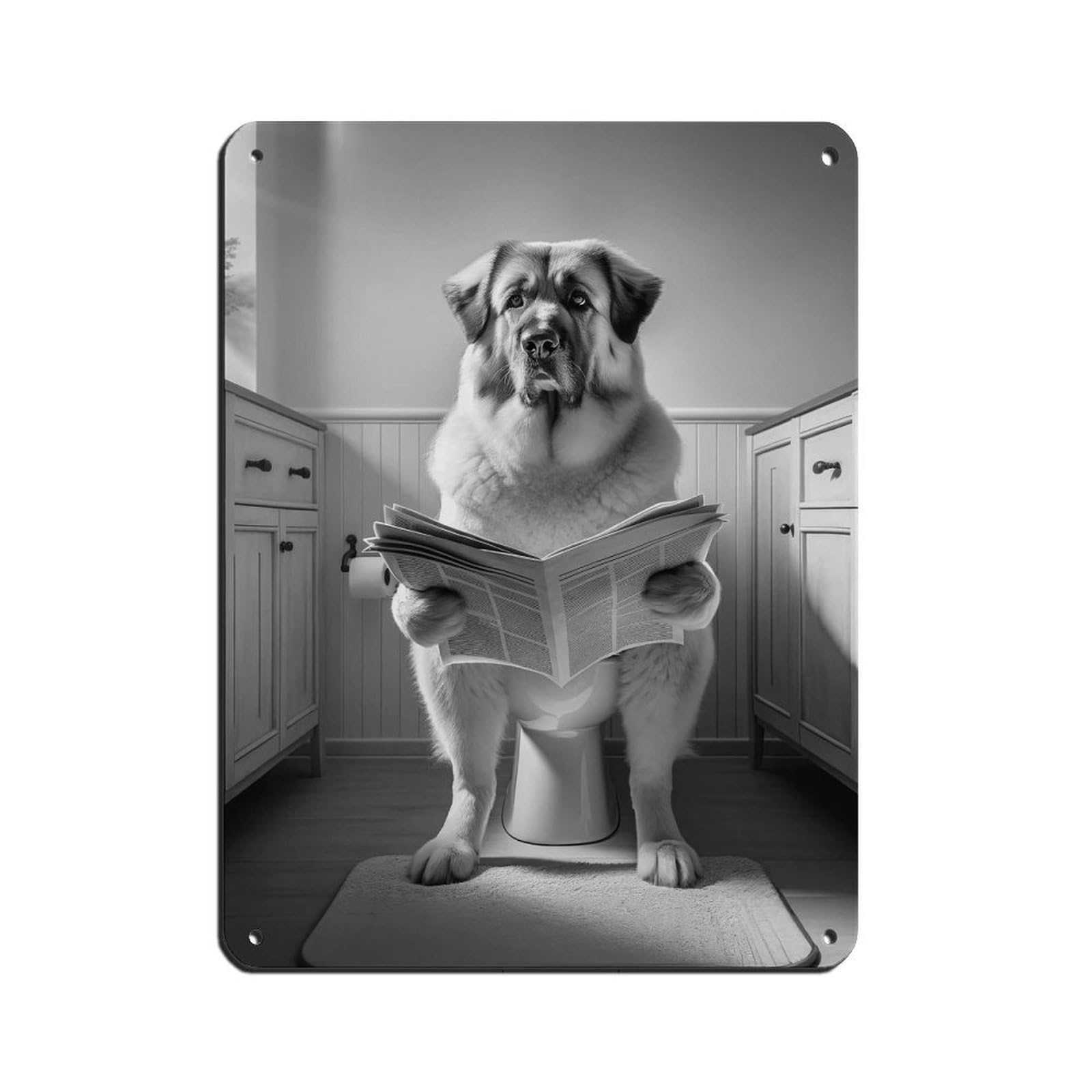 Caucasian Shepherd, Poster Retro Poster Metal Tin Sign Chic Art Retro Iron Painting Bar People Cave Cafe Family Garage Poster Wall Decoration 12x16inch(30x40cm)