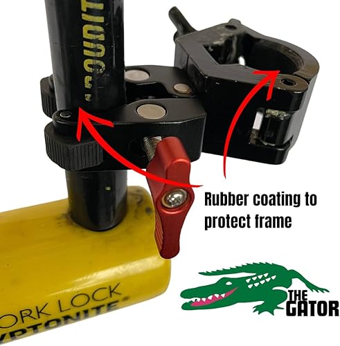 Miniatura 9 de Soporte de bloqueo en U para bicicleta. Este es el GATOR original! (Patente pendiente) Soporte para Ulock de metal para bicicletas eléctricas.