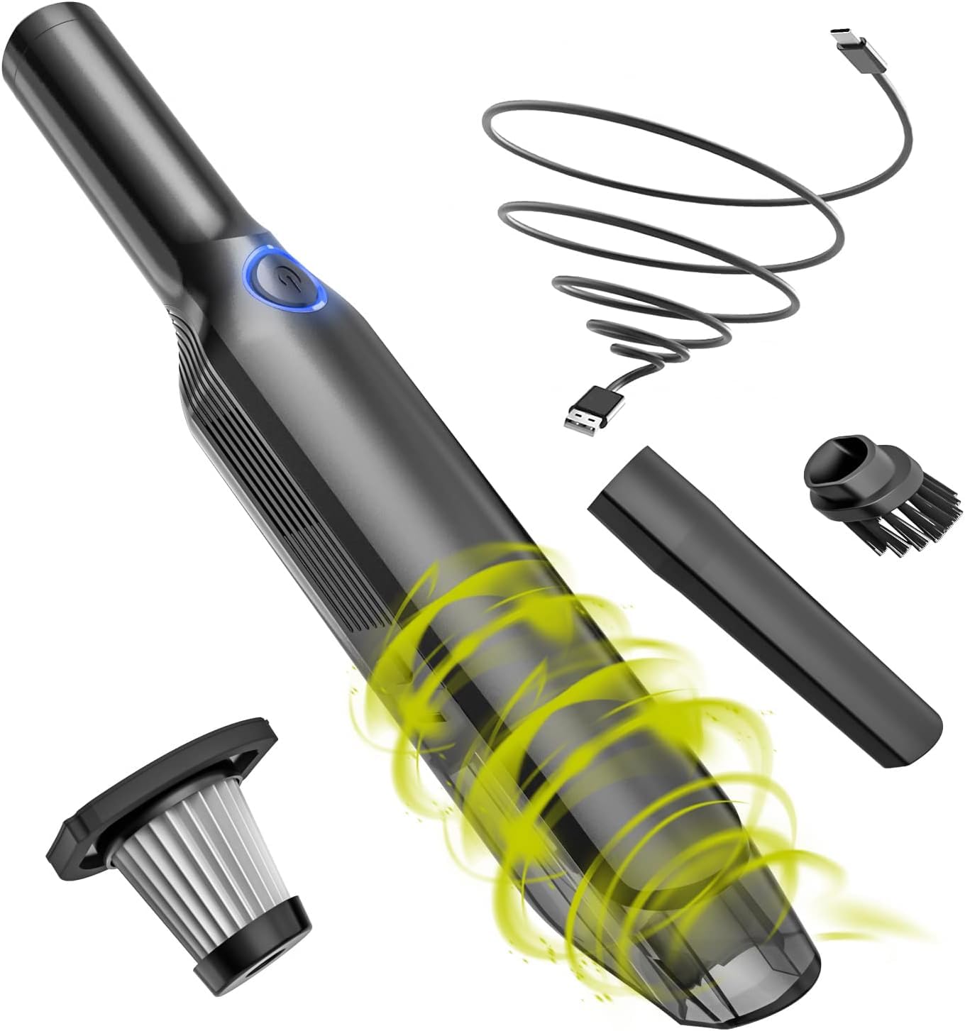 2024新登場】 ハンディクリーナー コードレス 22000Pa 強力吸引力【吹き飛ぶ/吸い込む/空気入れ/空気抜き】 多機能車用掃除機 Type-C  急速充電 LEDライト付きミニ掃除機 ホコリ取り/キーボード掃除/車内掃除に最適 0 Ｌａｖｗａｃｄ【2024新登場】 ハンディクリーナー コードレス 22000Pa 強力吸引力【吹き飛ぶ/吸い込む/空気入れ/空気抜き