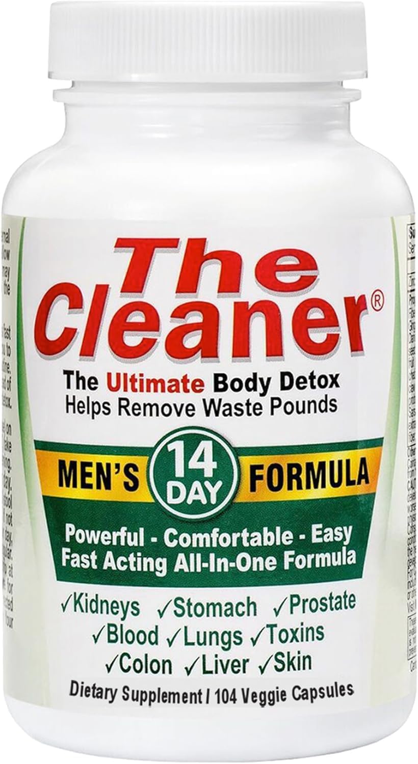 Centuryⁿ Syst𝐞ms The Cleaner Detox, 14-Day Complete Internal Cleansing Formula for Men, Support Digestive Health, 104 Vegetarian Capsules