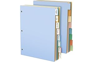 Multicolor 3 Ring Binders Dividers Pack