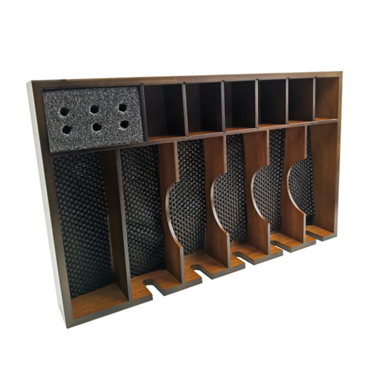 Veemoon Organizador de Herramientas Diseño de Rejilla Racional Gran Capacidad de Madera y Soporte para Clips Cabello Adecuado para Salón de Belleza