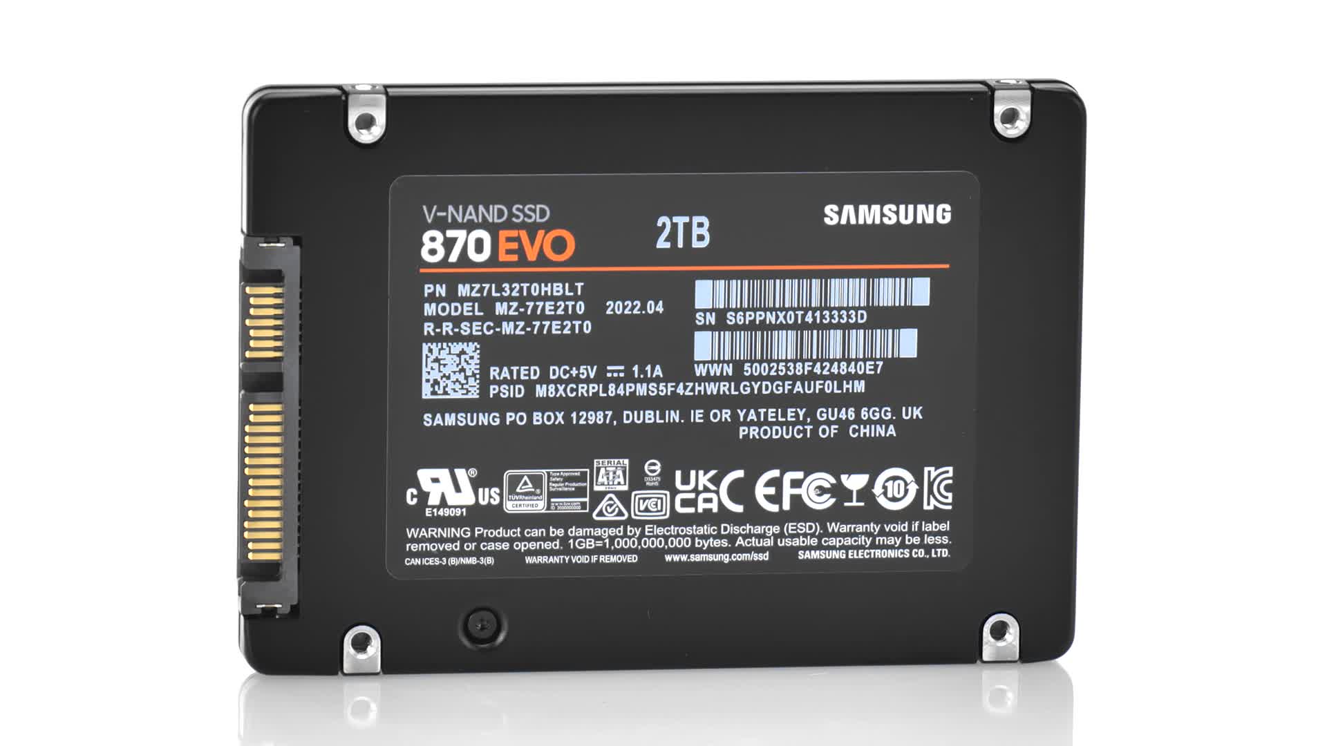 SAMSUNG SSD 870 EVO 2TB 6個セット Amazon | Samsung SSD 870 EVO, 2 TB, Form Factor 2.5”, Intelligent