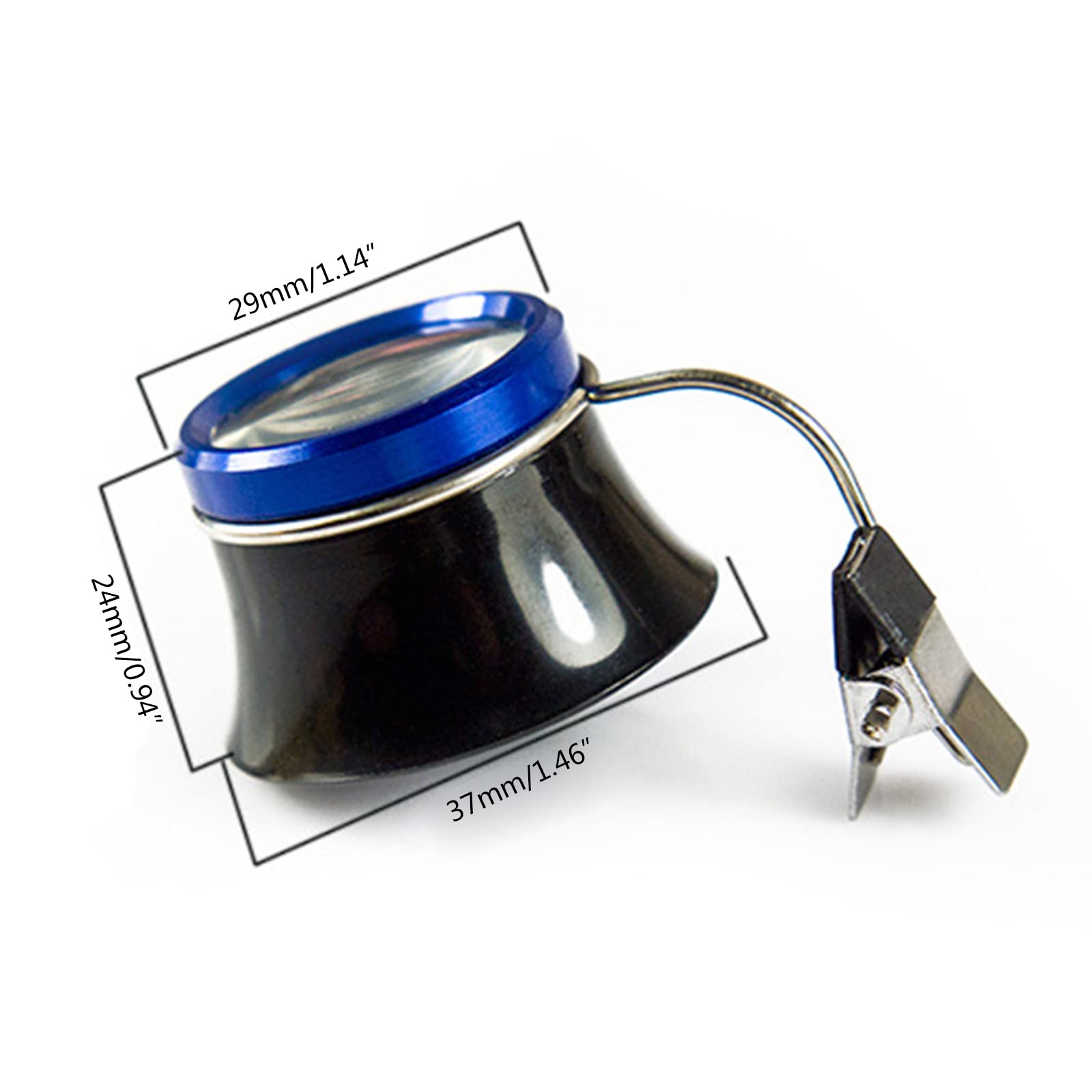 Red/Blue Glasses Magnifier 10X Repair Eye Watch Glass Watch Magnifier Repair Lens