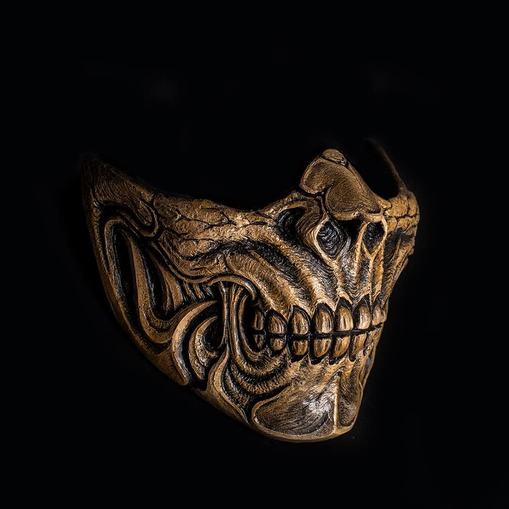 Motorcycle Samurai Skull Airsoft Mask Paintball Gun Halloween Costume Cosplay Steampunk Cyberpunk KKD D581