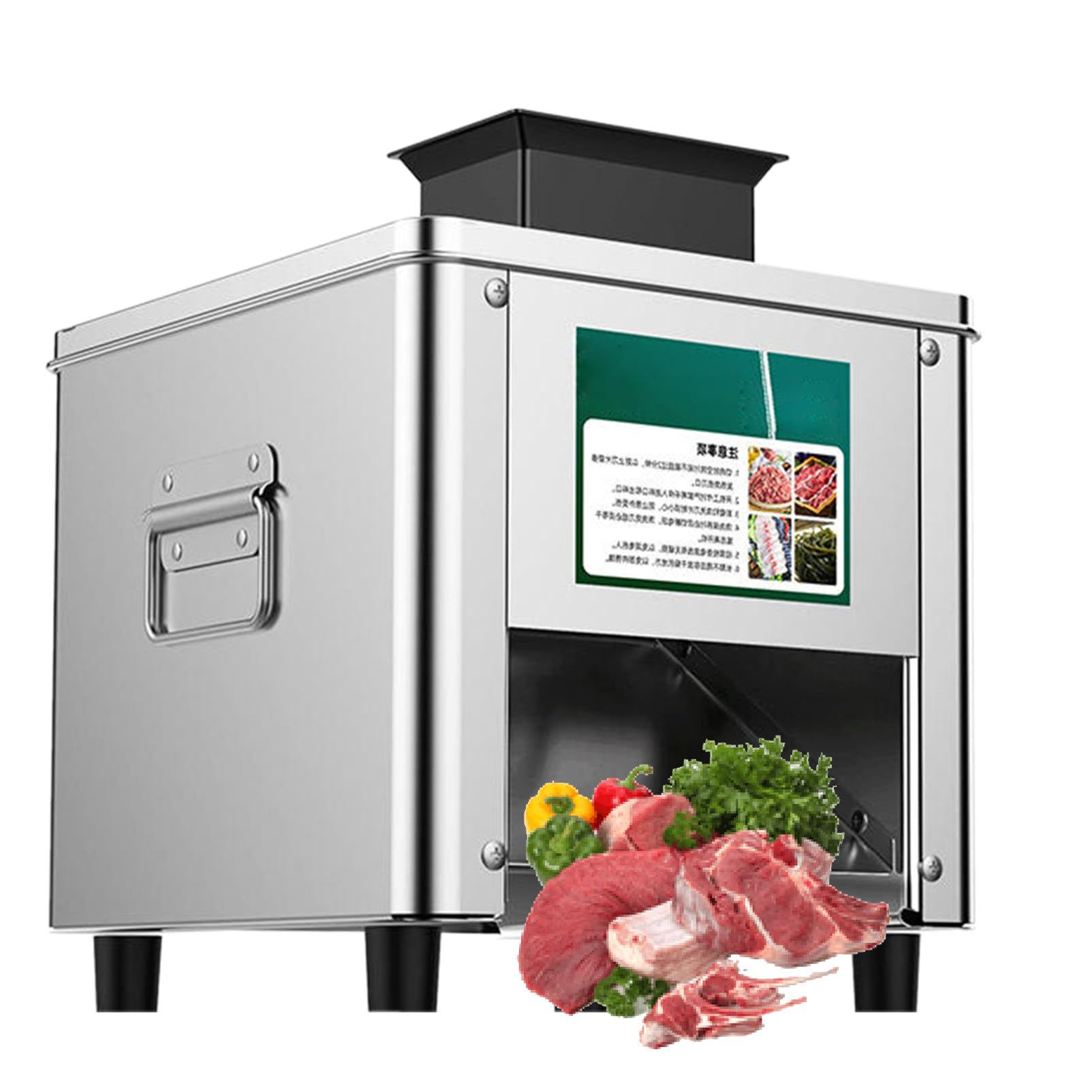ASerZenith Commercial Electric Meat Cutter - Adjustable Thickness Slicer For Chicken, Fish, And Beef, High Efficiency Kitchen Tool,10Mm