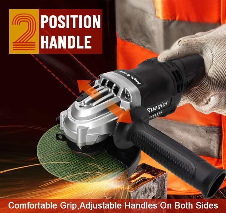 Miniatura 3 de Amoladora angular inalámbrica para batería Dewalt de 20 V, amoladora sin escobillas de 10000 RPM de 4-12 pulgadas, amoladora de potencia de 3