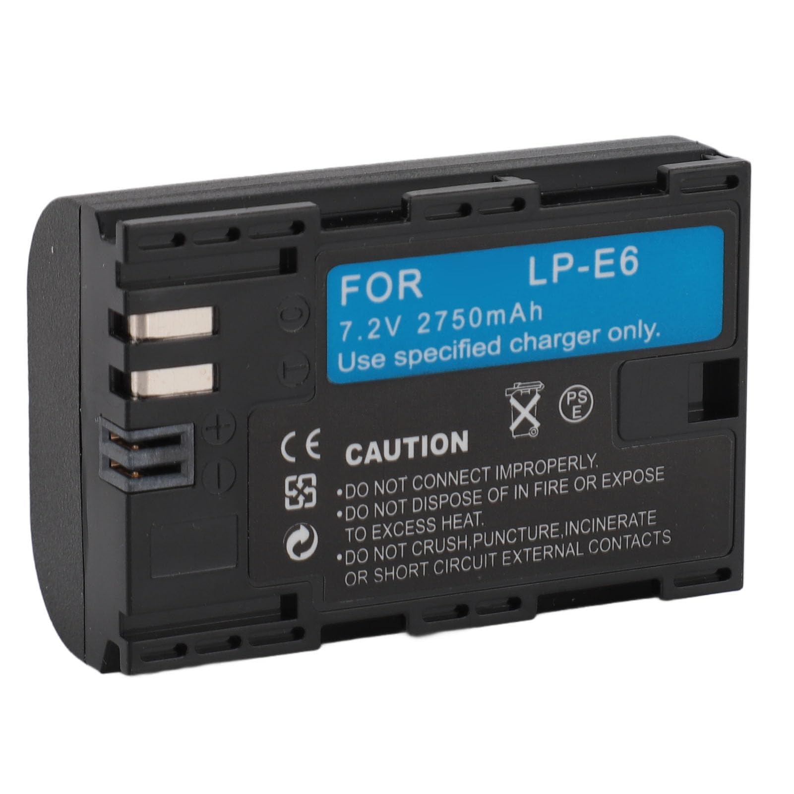 Batteria per fotocamera 2 pacchi 2750mAh 7,2V Sostituzione ad alta capacità per LP E6 LP E6N compatibile con fotocamere R5 R6 90D 60D 70D 80D 5D II III IV 5Ds 6D 6D II 7D 7