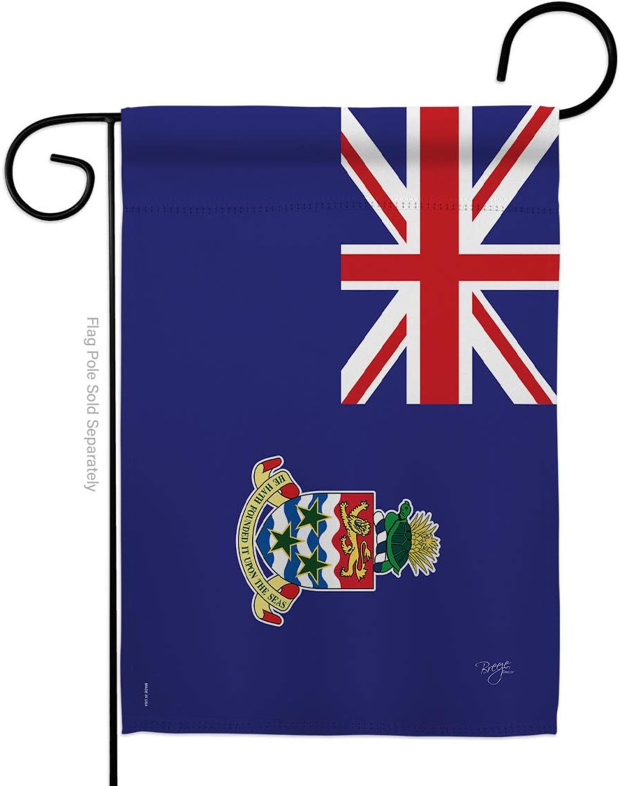 Cayman Islands Garden Flag Set Wall Holder Regional Nationality Nation International World Country Particular Area Small Decorative Gift Yard House Banner Made In USA 13 X 18.5