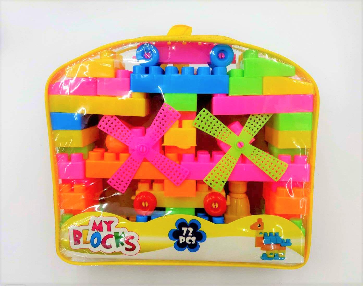 Negi Amazing Building Block for Kids,72 Pcs Bag Packing (Multicolour)