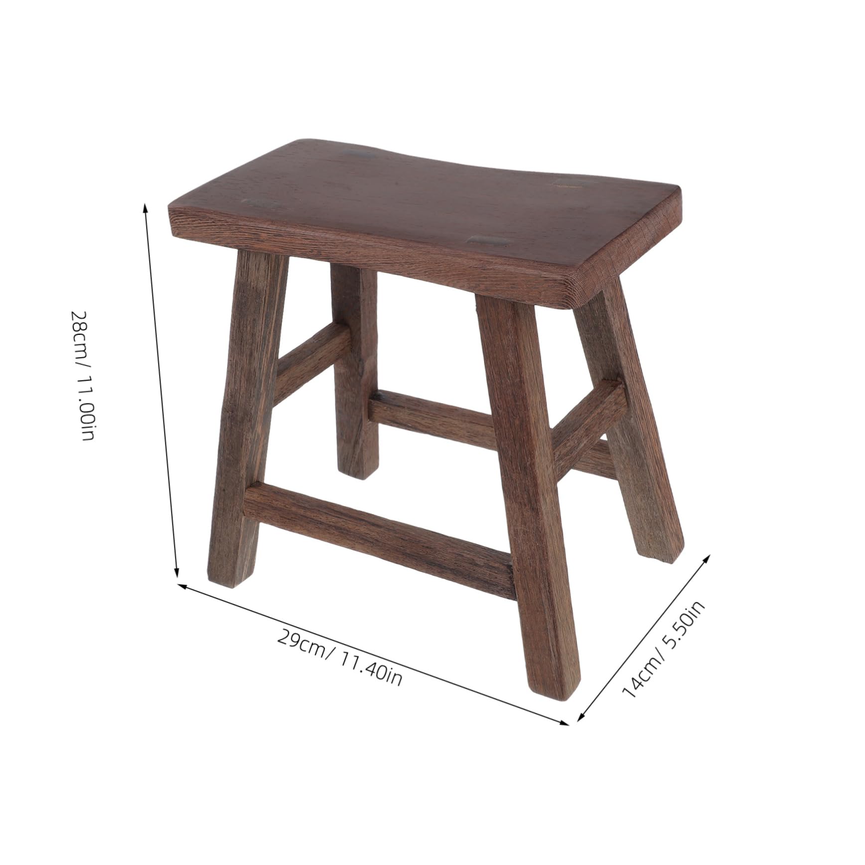 BESTonZON Taburete Pequeño de Madera Maciza para Niños Diseño Único de Madera de Tono Natural, Ligero y Versátil para Uso en Cocina y Sala, Asiento Cómodo y Resistente