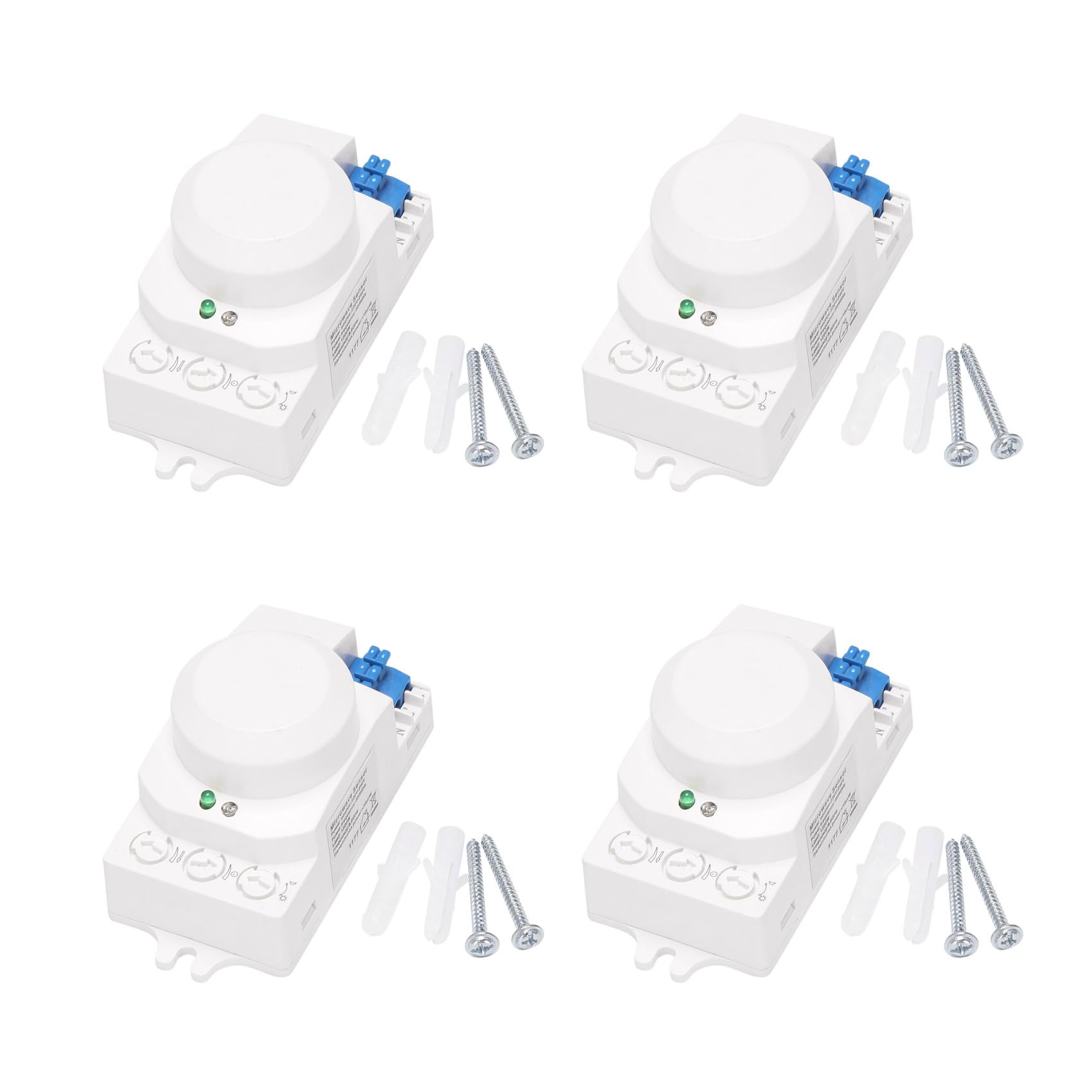 Jnchdghwa White 4X 5.8Ghz Hf System Led Microwave 360 Degree Motion Sensor Light Switch Body Motion Detector